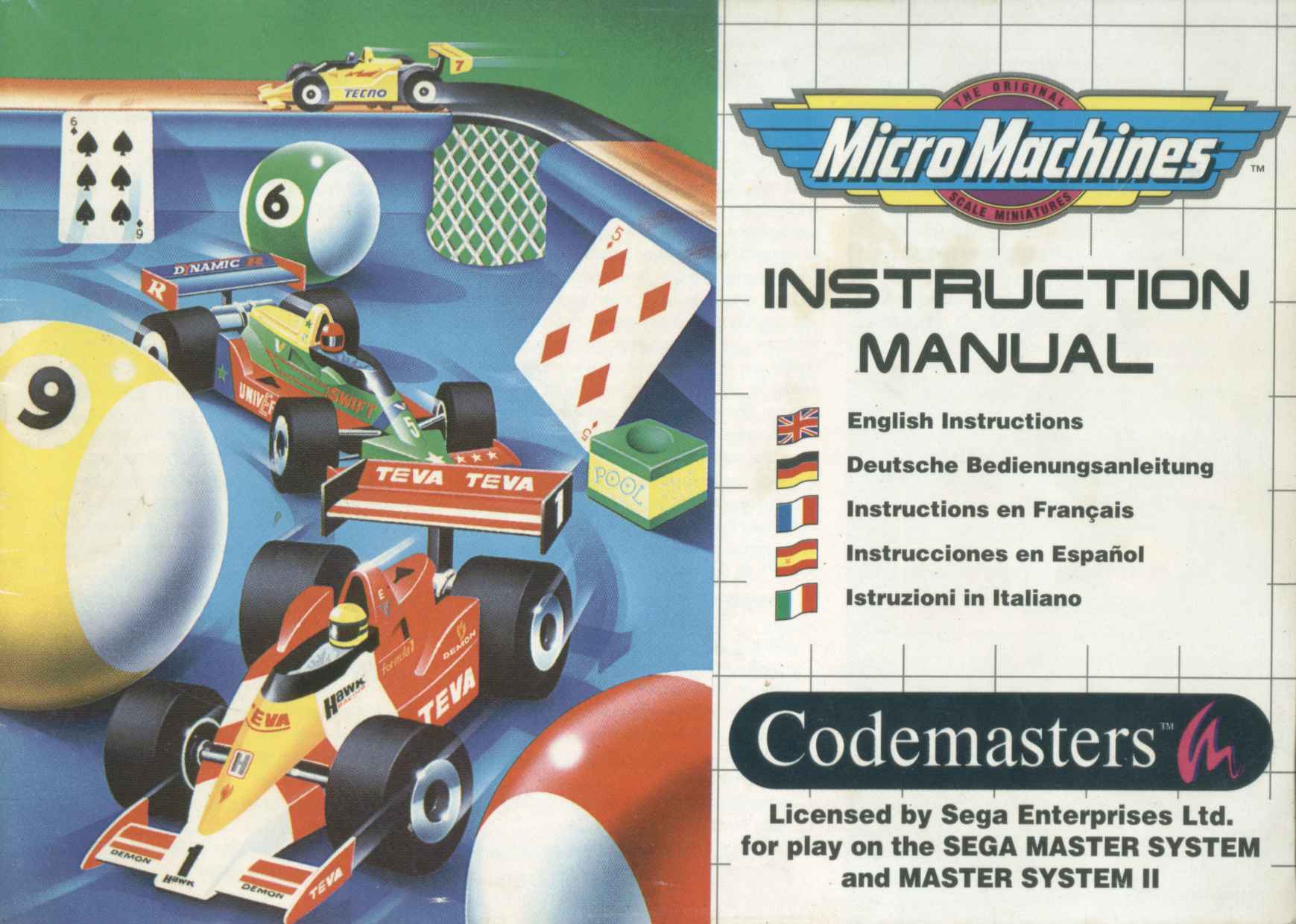 Micro Machines - Europe Manual - Scans - SMS Power!
