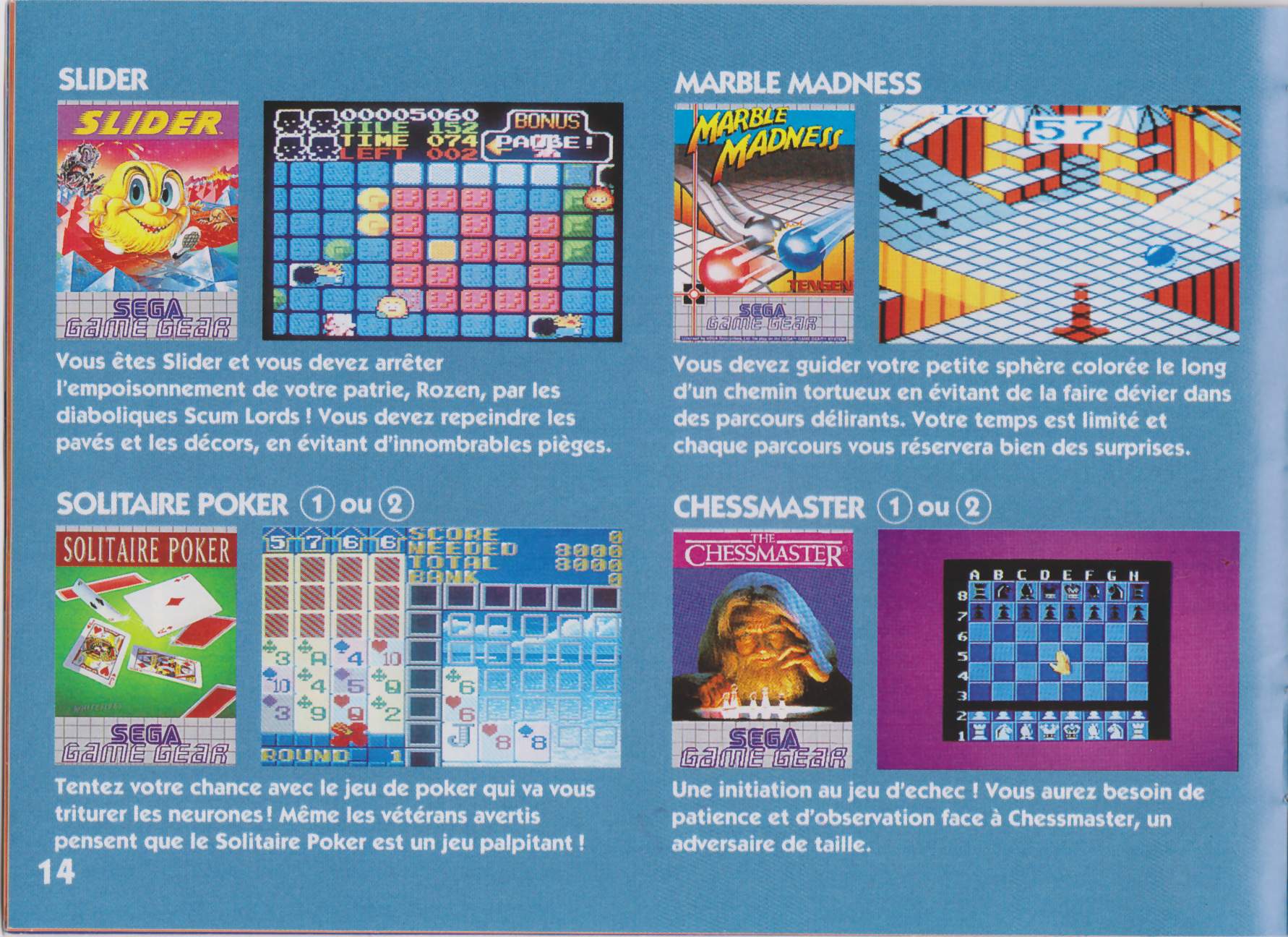 Sega - Game Gear Les Jeux 1993 - France Catalogue - Scans - SMS Power!