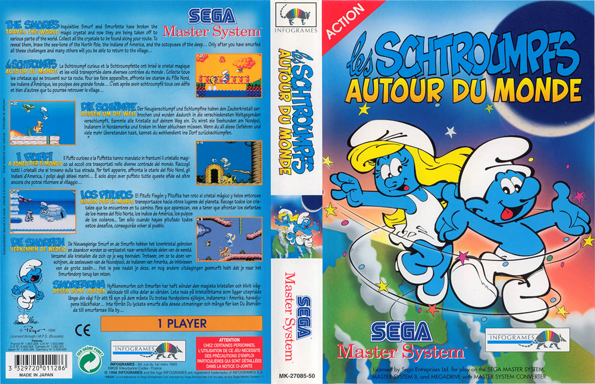 The Smurfs Travel the World / Les Schtroumpfs Autour du Monde - Europe All  sides - Scans - SMS Power!
